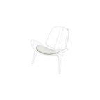 Replacement Seat & Back Cushion for Hans Wegner Style Three-Legged Shell Chair -White Hip Cushion