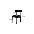 Black Vanity Chair, Boucle Desk Chair with Back for Bedroom