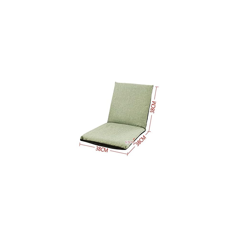 Adjustable Floor Chair with Back Support Folding Floor Sofa Lounge Chair for Adults Video Gaming Lazy Sofa Cushion Chair (Color : Linen) (Color : Brown) (Brown)