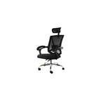 Elama Full Back Mesh Adjustable Office Chair with Headrest (Blue/White)