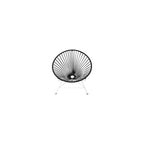 Innit Designs Innit Chair, Black Weave on White Frame