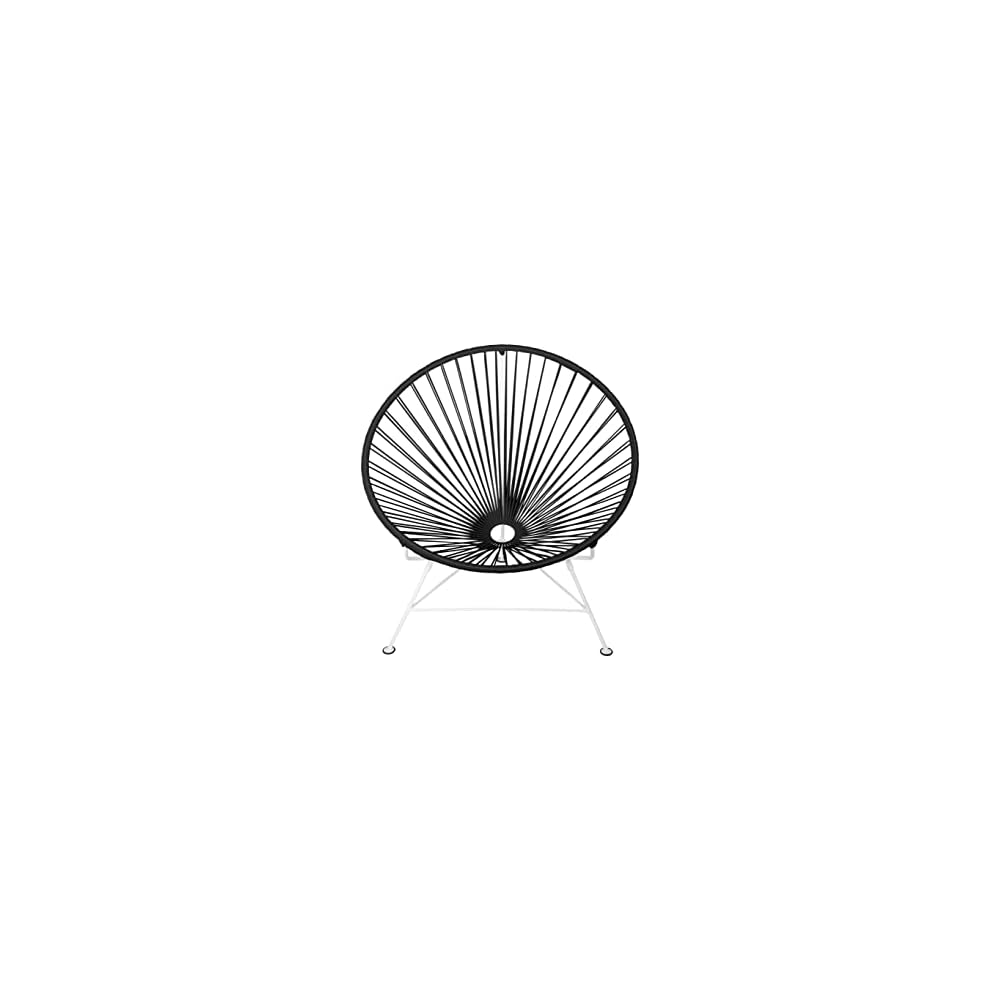 Innit Designs Innit Chair, Black Weave on White Frame