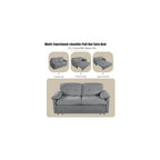71.7" Convertible Pull Out Sofa Bed Queen Size, 3-in-1 Chenille Loveseat Sofa Couch with Storage, Sleeper Couch for Living Room, Bedroom, Apartment, Office, Small Spaces,Gray