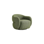 Modway Selby Textured Fabric Swivel Accent Chair with Curved Back in Mustard