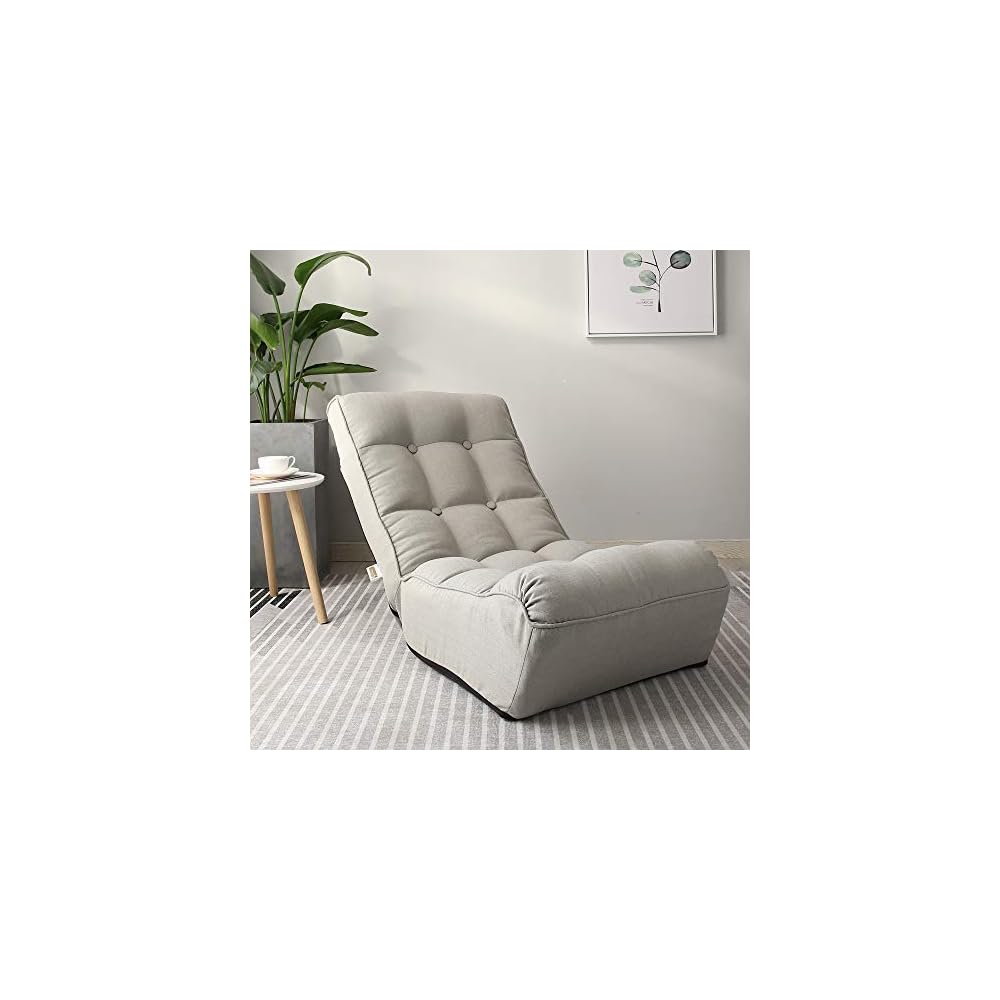 4-Position Adjustable Japanese Floor Recliner Sofa with Built-in Spring – Foldable Lazy Chair for Tatami, Balcony & Bedroom (118 chars)