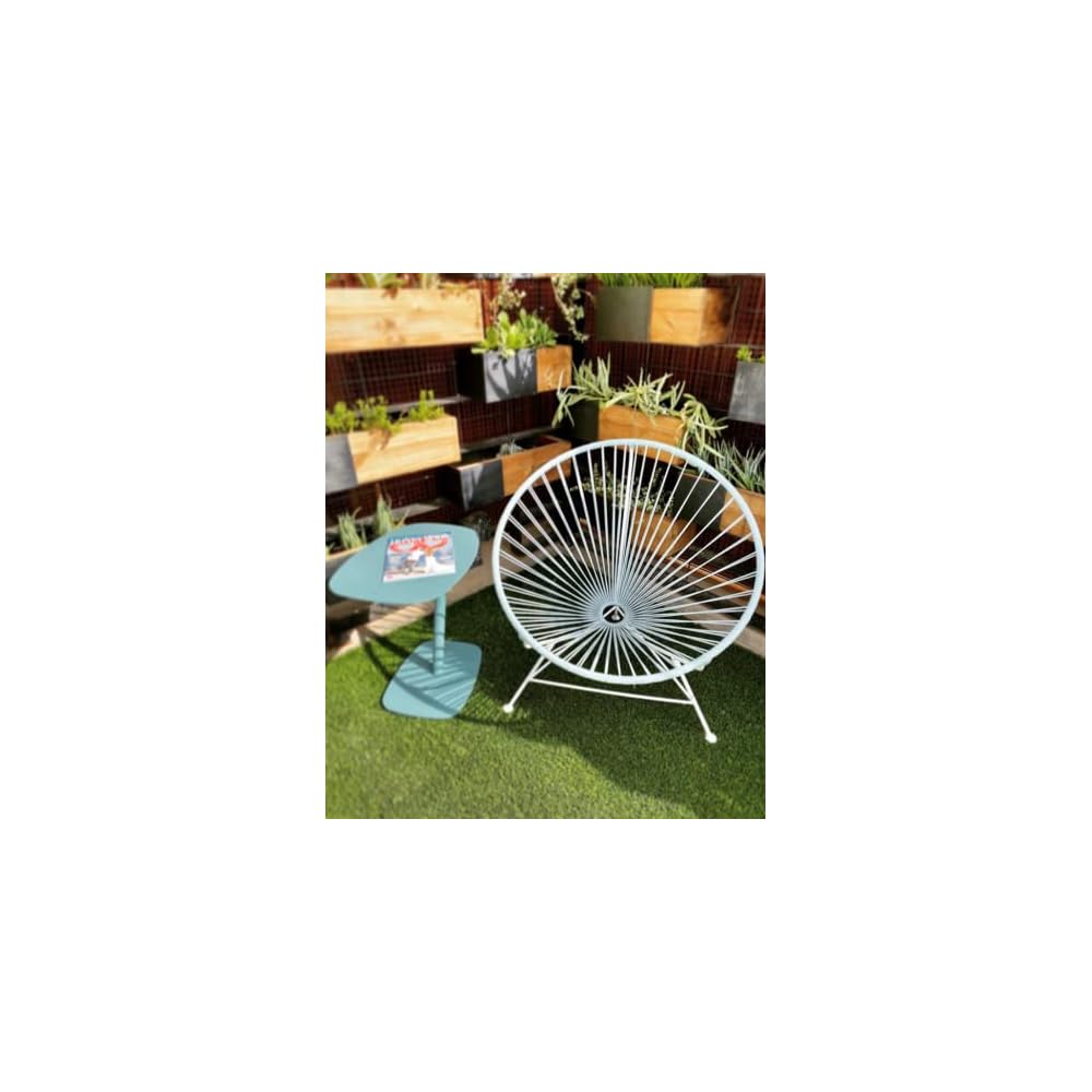 Innit Designs Innit Chair, Black Weave on White Frame