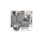 71.7" Convertible Pull Out Sofa Bed Queen Size, 3-in-1 Chenille Loveseat Sofa Couch with Storage, Sleeper Couch for Living Room, Bedroom, Apartment, Office, Small Spaces,Gray