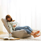4-Position Adjustable Japanese Floor Recliner Sofa with Built-in Spring – Foldable Lazy Chair for Tatami, Balcony & Bedroom (118 chars)