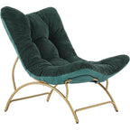 Welnow Accent Lounge Lazy Chair, Comfy Soft Reading Chair, Dark Green
