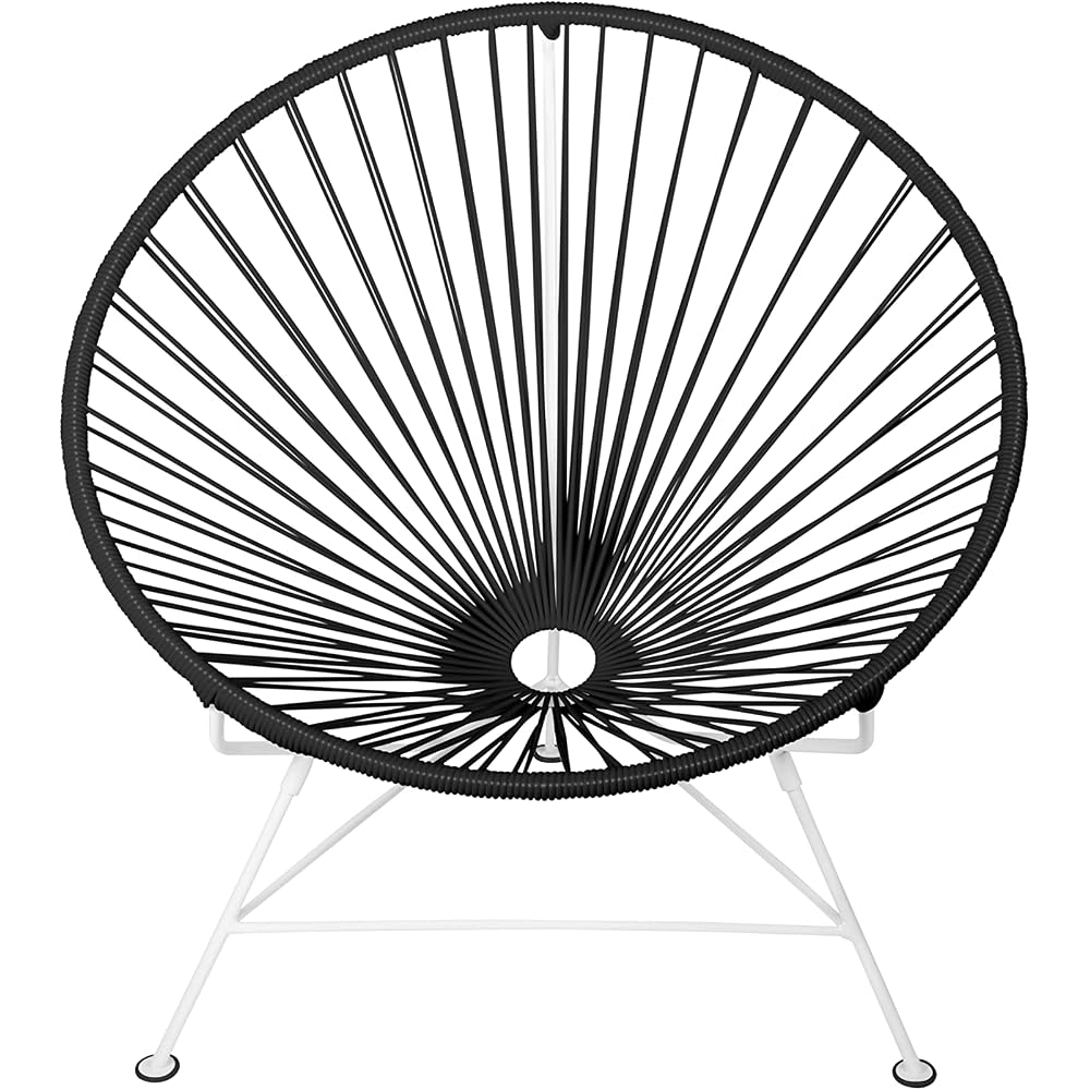 Innit Designs Innit Chair, Black Weave on White Frame